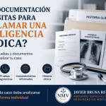 Documentación necesaria para reclamar una negligencia médica: informes médicos, pruebas diagnósticas, consentimientos informados e historia clínica.