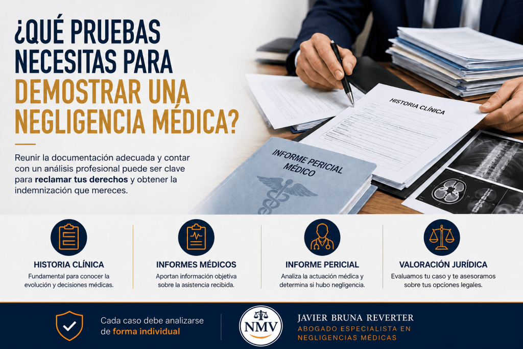 Qué pruebas necesitas para demostrar una negligencia médica