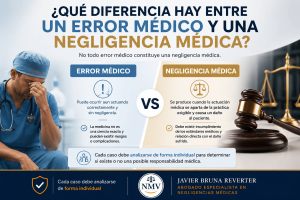 ¿Qué diferencia hay entre un error médico y una negligencia médica?