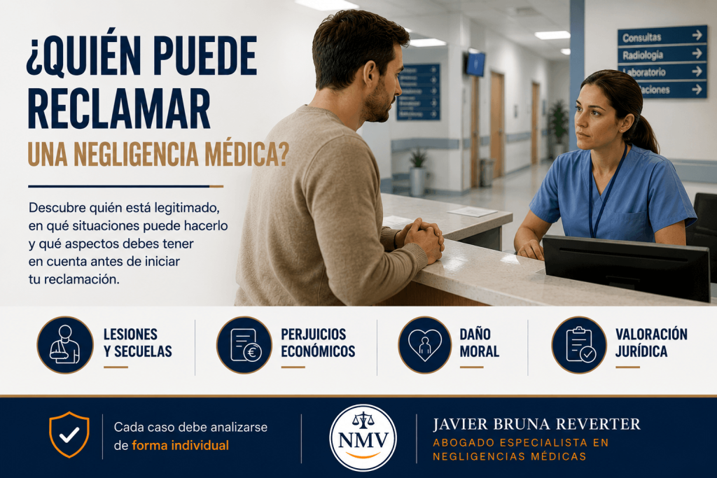 Quién puede reclamar una negligencia médica y en qué casos puede hacerlo
